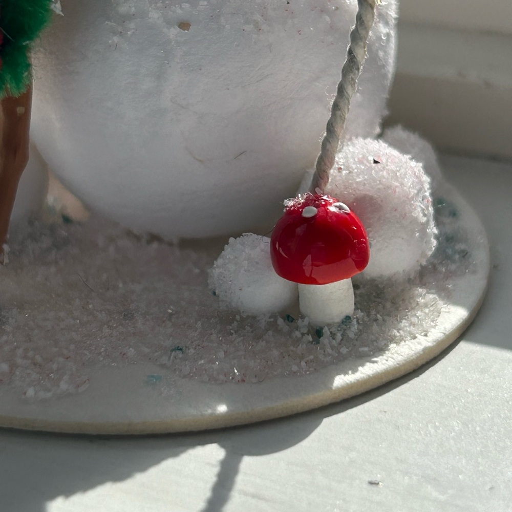 Festive vintage repurposed Snowman and Reindeer Holiday Decor - Picture 4 of 5